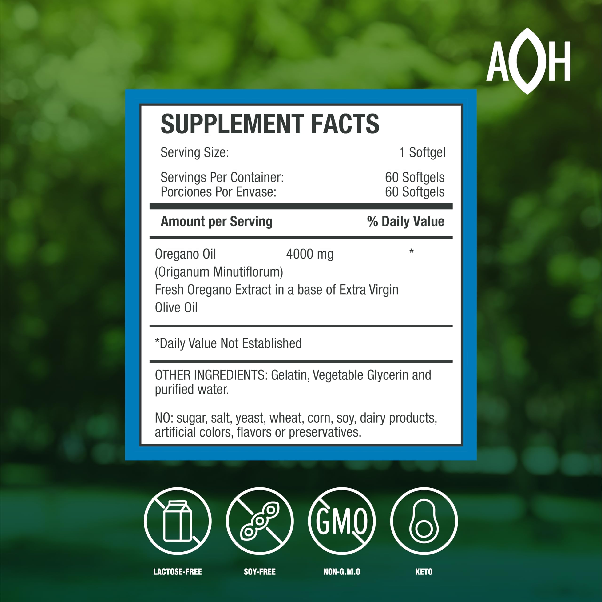 Adaptoheal Extra Virgin Olive Oil carrier bottle highlights formulation