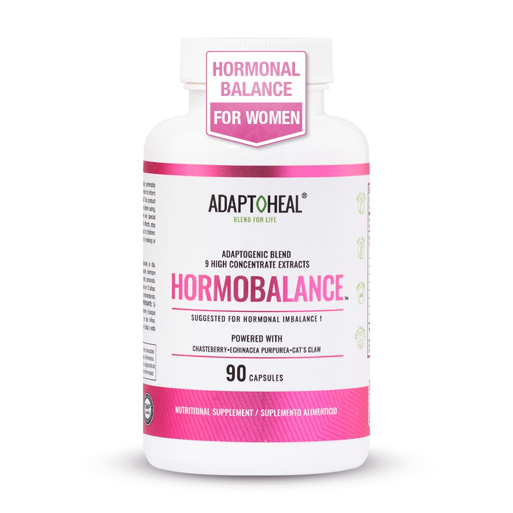 ADAPTOHEAL Hormobalance bottle ready for daily use, supporting balanced energy.