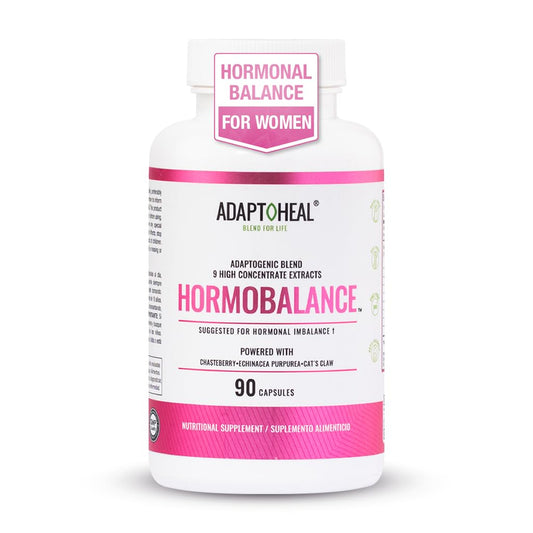 ADAPTOHEAL Hormobalance bottle ready for daily use, supporting balanced energy.