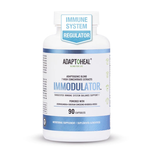 ADAPTOHEAL Immodulator bottle front supports daily resilience and balanced mood.