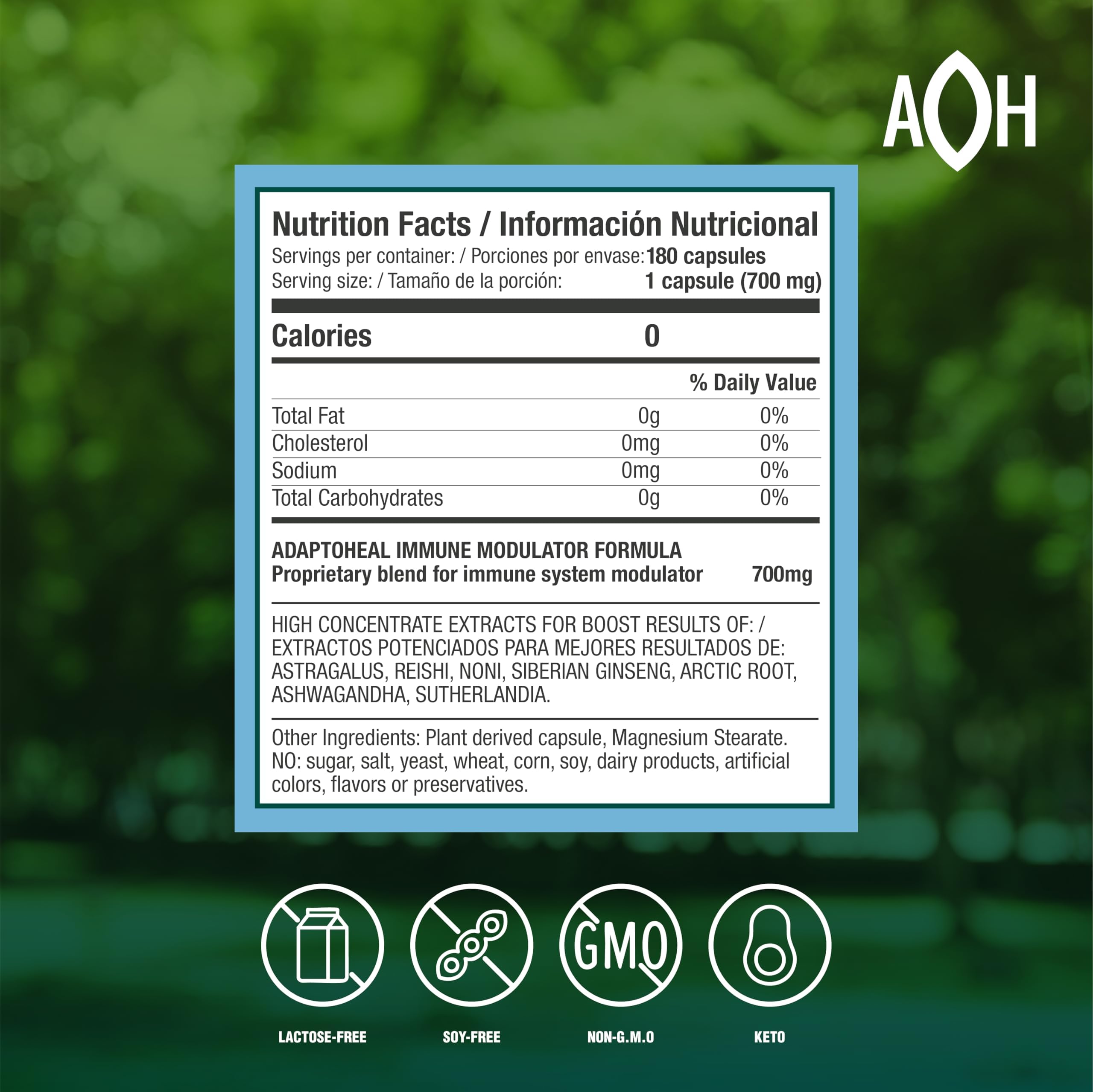 ADAPTOHEAL Immodulator capsules closeup highlighting reliable daily dosing