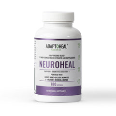 ADAPTOHEAL NeuroHeal bottle front view signaling brain support for focus