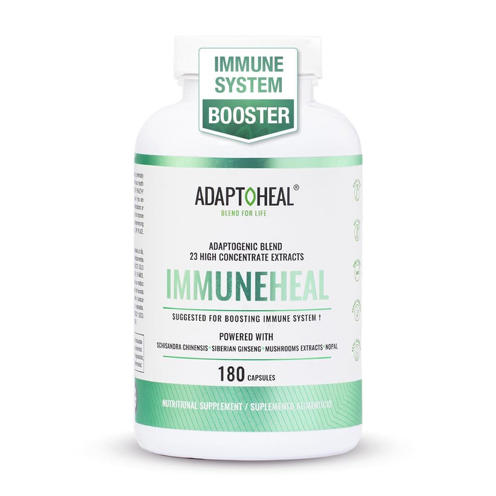 ADAPTOHEAL Immuneheal bottle front view for daily immune support