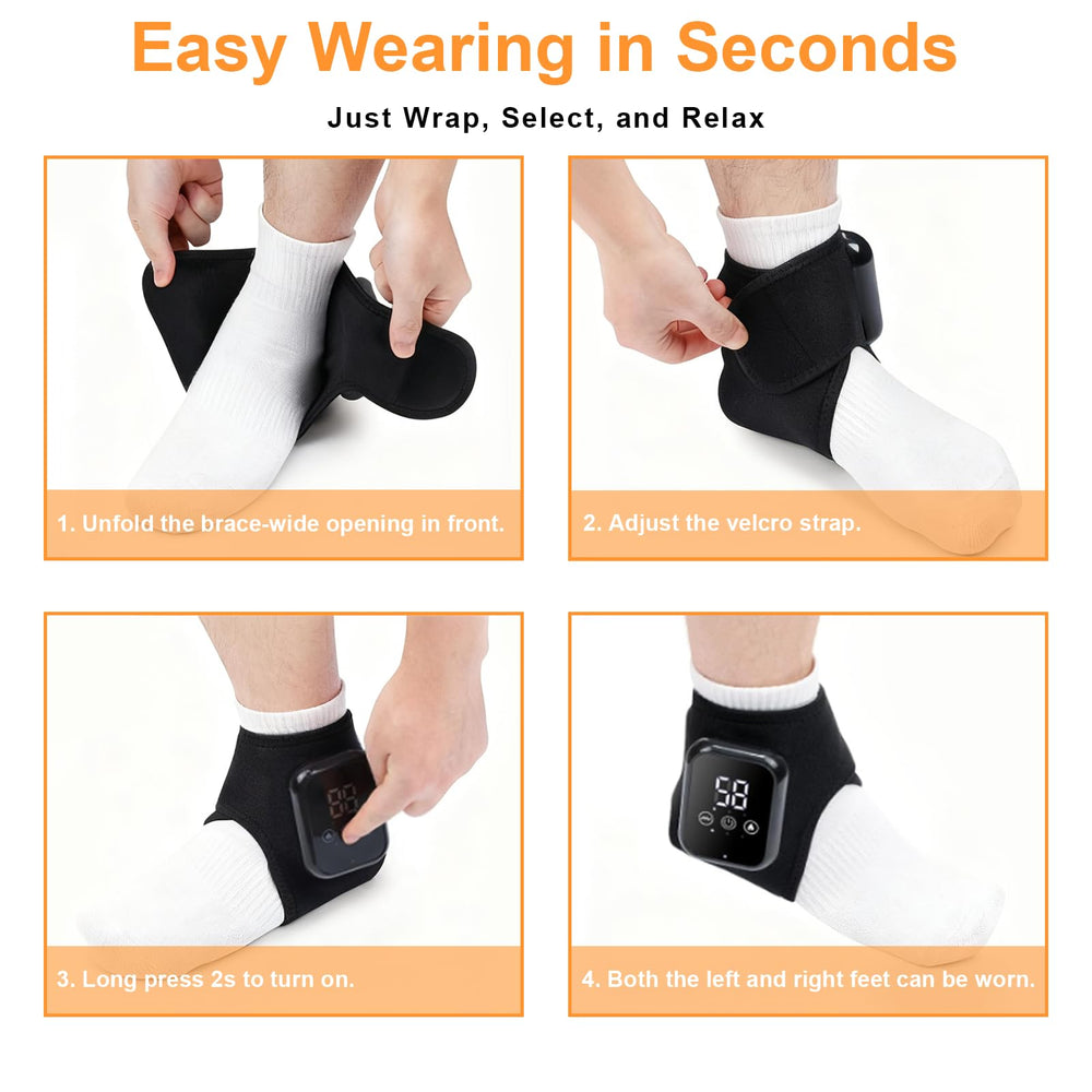 ADCGank ankle massager with padded straps ensures secure fit