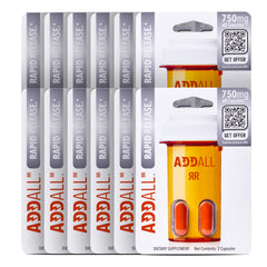 Addall Rapid Release bottle with capsules for focused energy throughout the day.