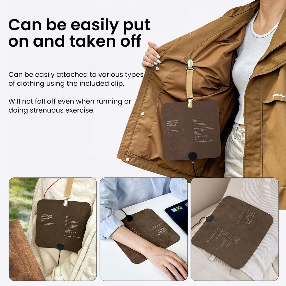 ADD.HERES heating pad travel-friendly design fits bags and desks.