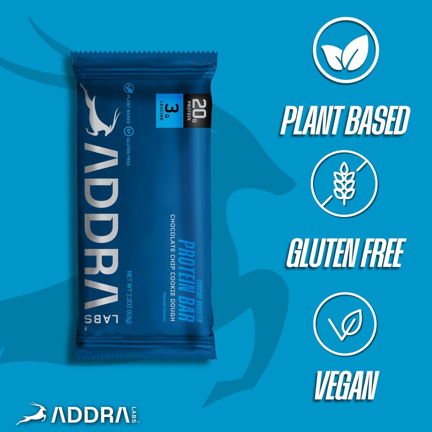 ADDRA Endurance Bar Chocolate Chip Cookie Dough soft texture for easy post-workout snack.