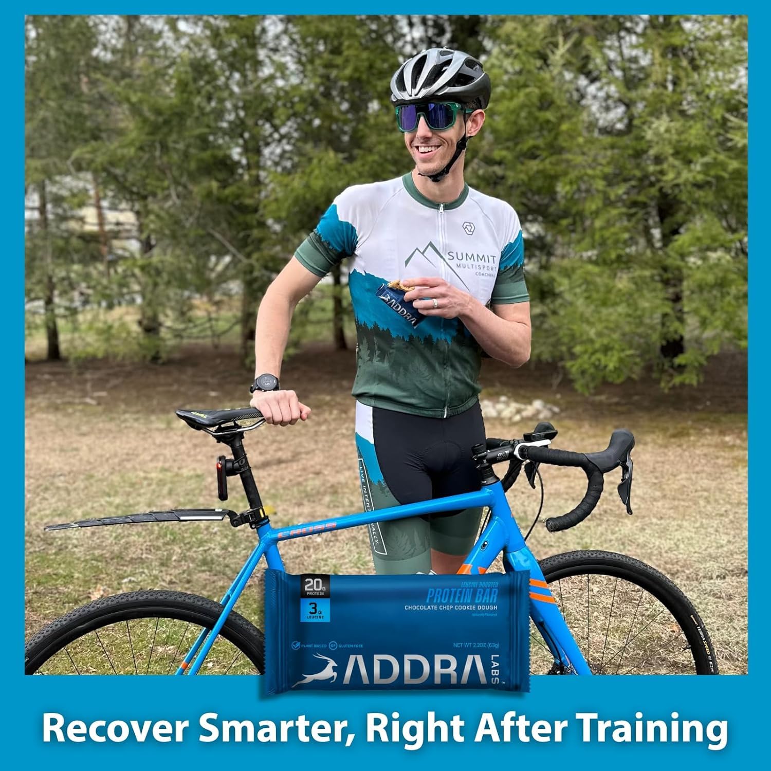 ADDRA Endurance Bar in gym bag convenient protein boost during training days.
