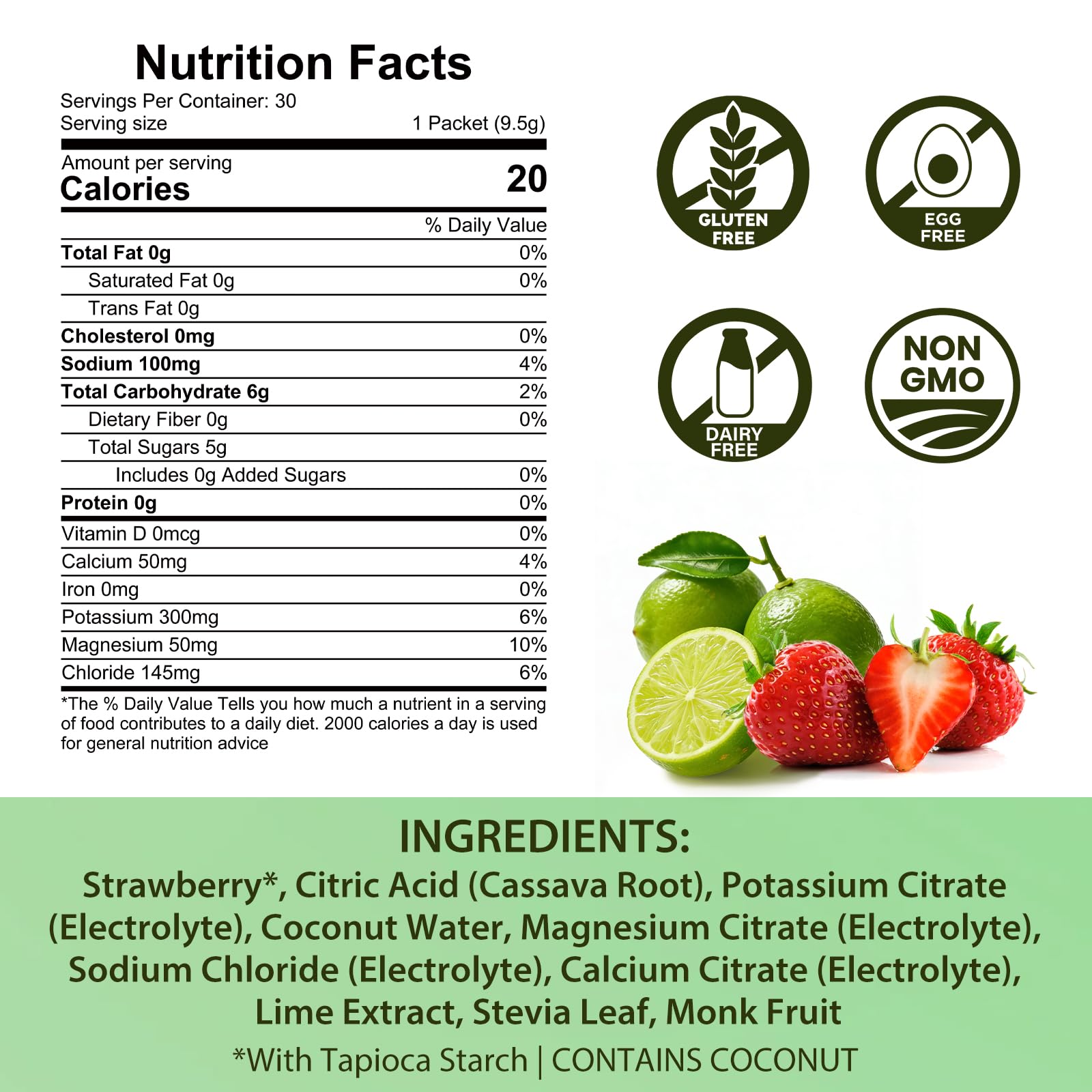 Adeqauom Strawberry Limeade packet dissolving in water for quick refreshment.