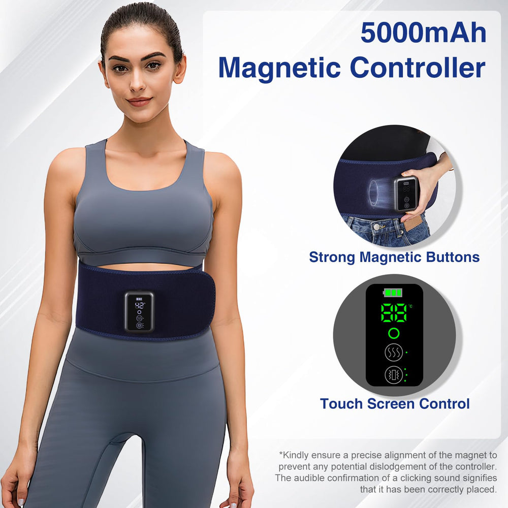 ADIUPUL blue massager belt charging with 5000mAh battery and USB-C