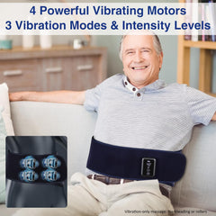 ADIUPUL blue belt showing four motors for even lumbar massage