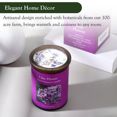 ADK Lilac candle in room decor adds soft fragrance