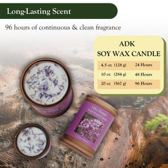 ADK Lilac candle packaging is gift-ready for easy gifting