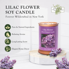ADK Lilac candle lit glow creates cozy evenings with soft scent
