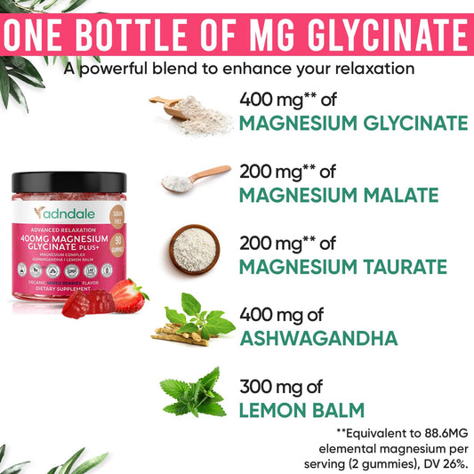 Adndale gummies bottle poured to illustrate easy daily dosing