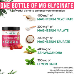 Adndale gummies bottle poured to illustrate easy daily dosing