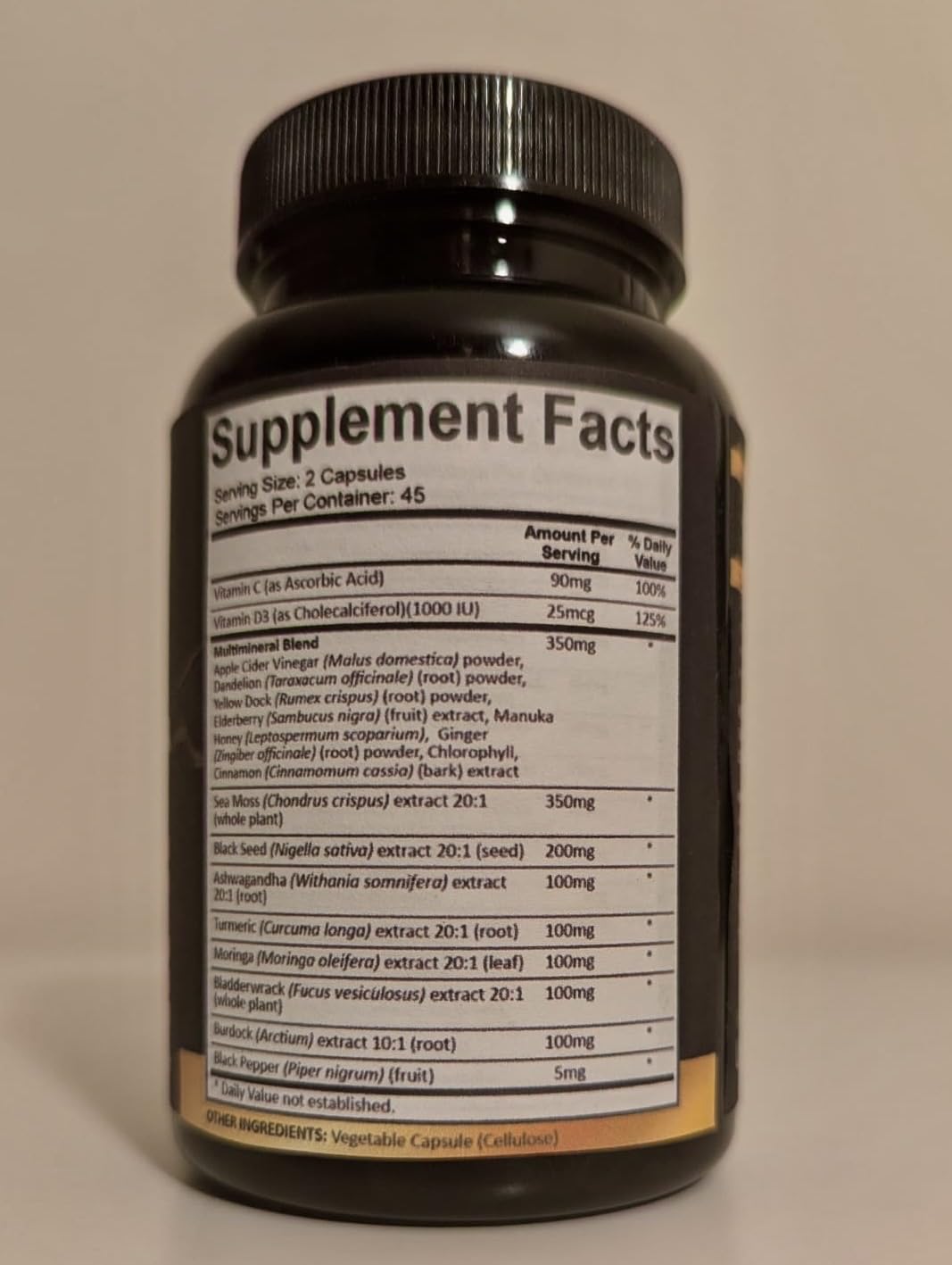 Adndale Sea Moss Capsules packaging shot emphasizing convenience and value