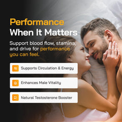 Close-up of Adonis Vitality Flow label highlighting key ingredients for nitric oxide