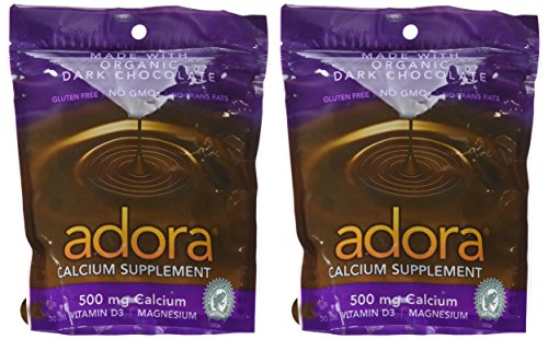 Adora dark chocolate 2-pack bars close-up highlights rich cocoa texture for savoring.