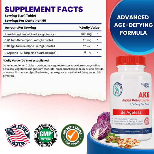 Adrenalwork Tyrosine capsules close-up showing daily energy support.