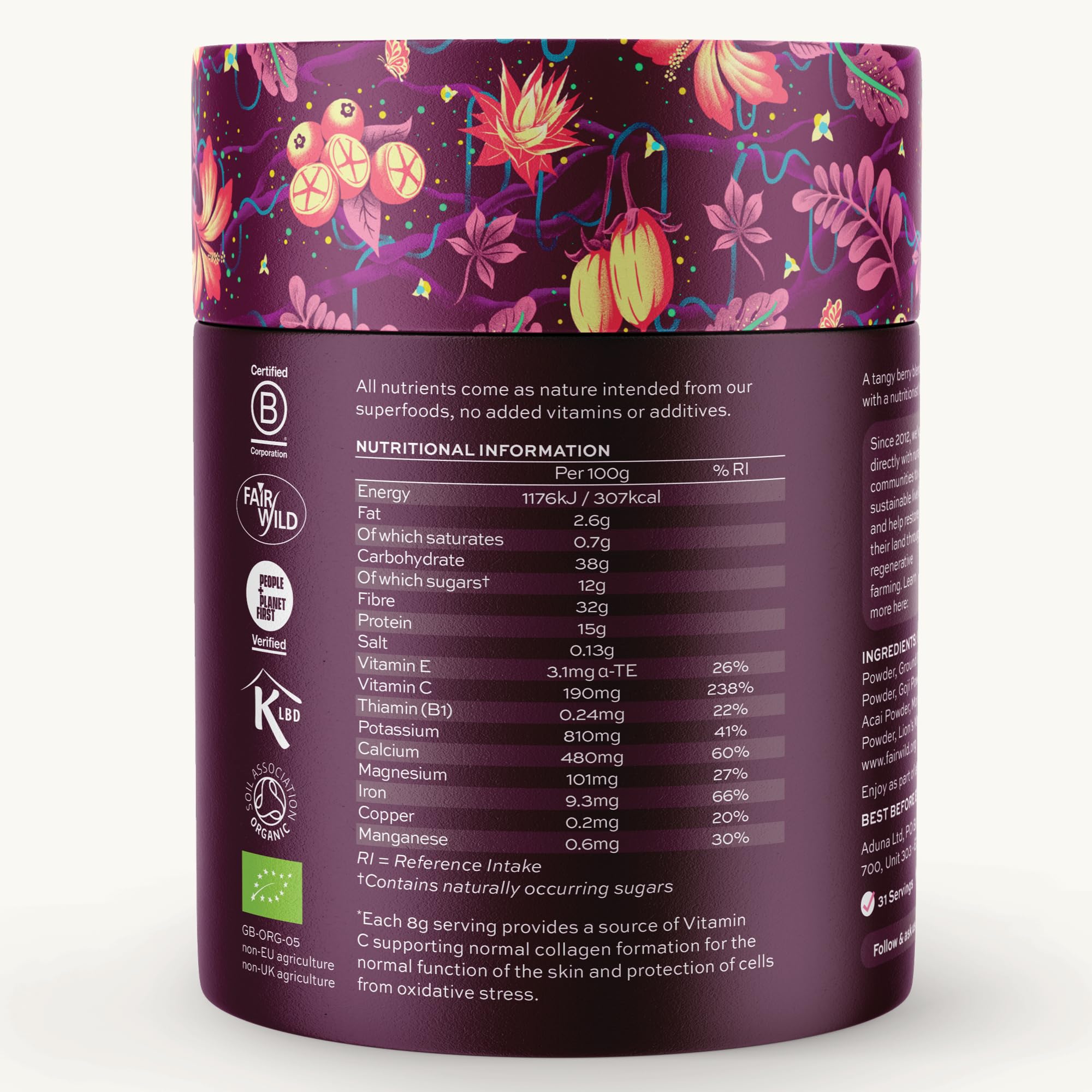 Aduna Radiance morning oats mix for steady energy.