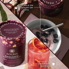 Aduna Radiance tub with scoop for easy daily add-in.