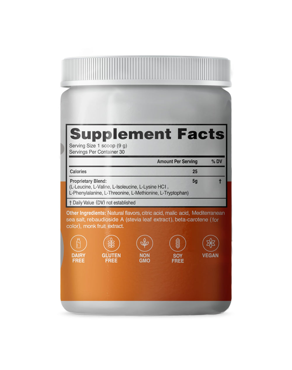 Advanced Amino Powder scoop image with a measured serving for consistent intake