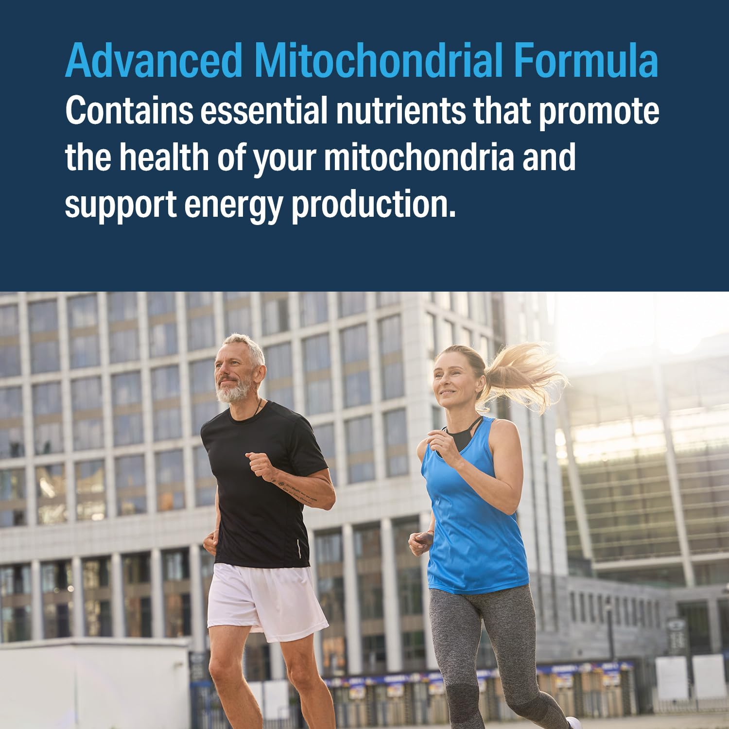 Tablets of Advanced Mitochondrial Formula ready for daily use.
