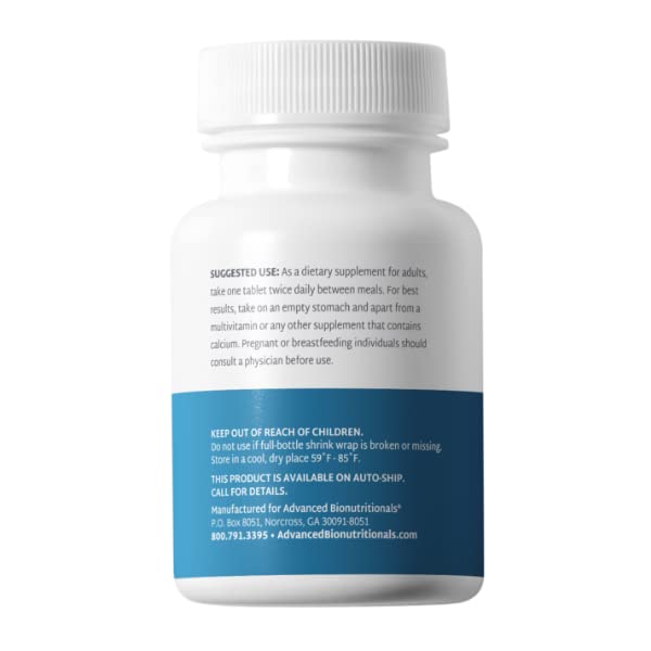 Advanced Bionutritionals supplement closeup pouring tablets into hand