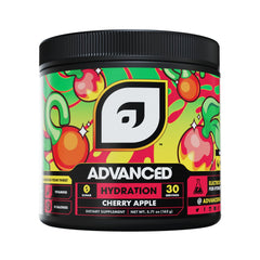 Advanced Hydration bottle pour demonstrates a sugar-free electrolyte drink for on-the-go hydration.
