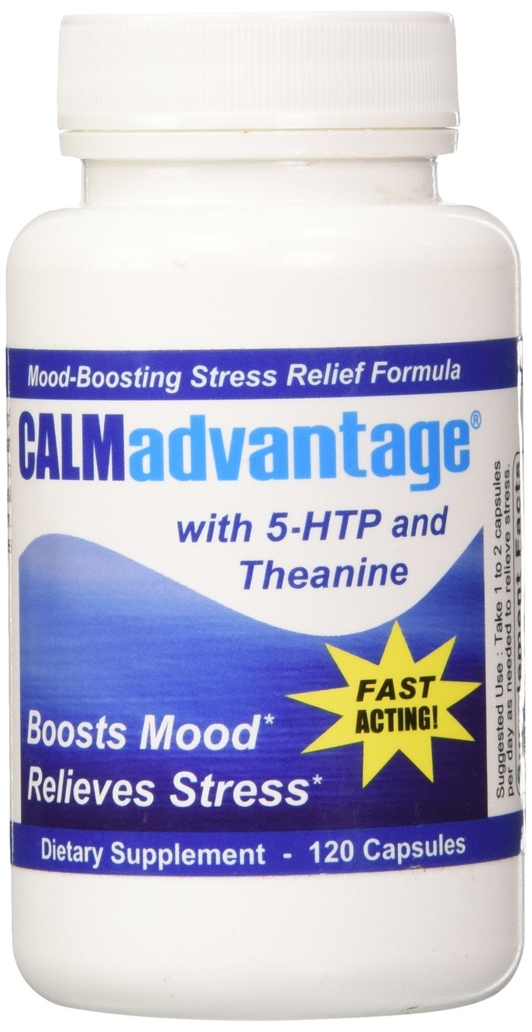 Advanced Nutritional Innovations Calm Advantage bottle shown for daily mood support and stress relief