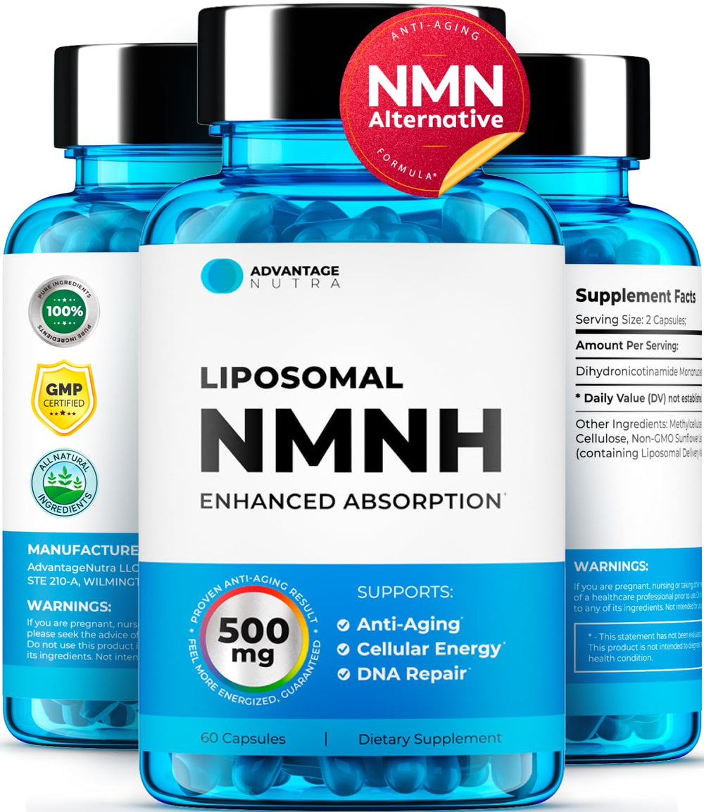 AdvantageNutra NMNH liposomal bottle for daily energy support