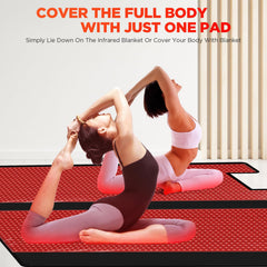 ADVARAYS two pads layout enables simultaneous face and body treatment at home.