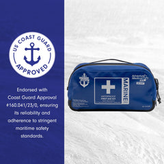 Adventure Medical Kits Marine Series 350 onboard first aid supplies for six people.