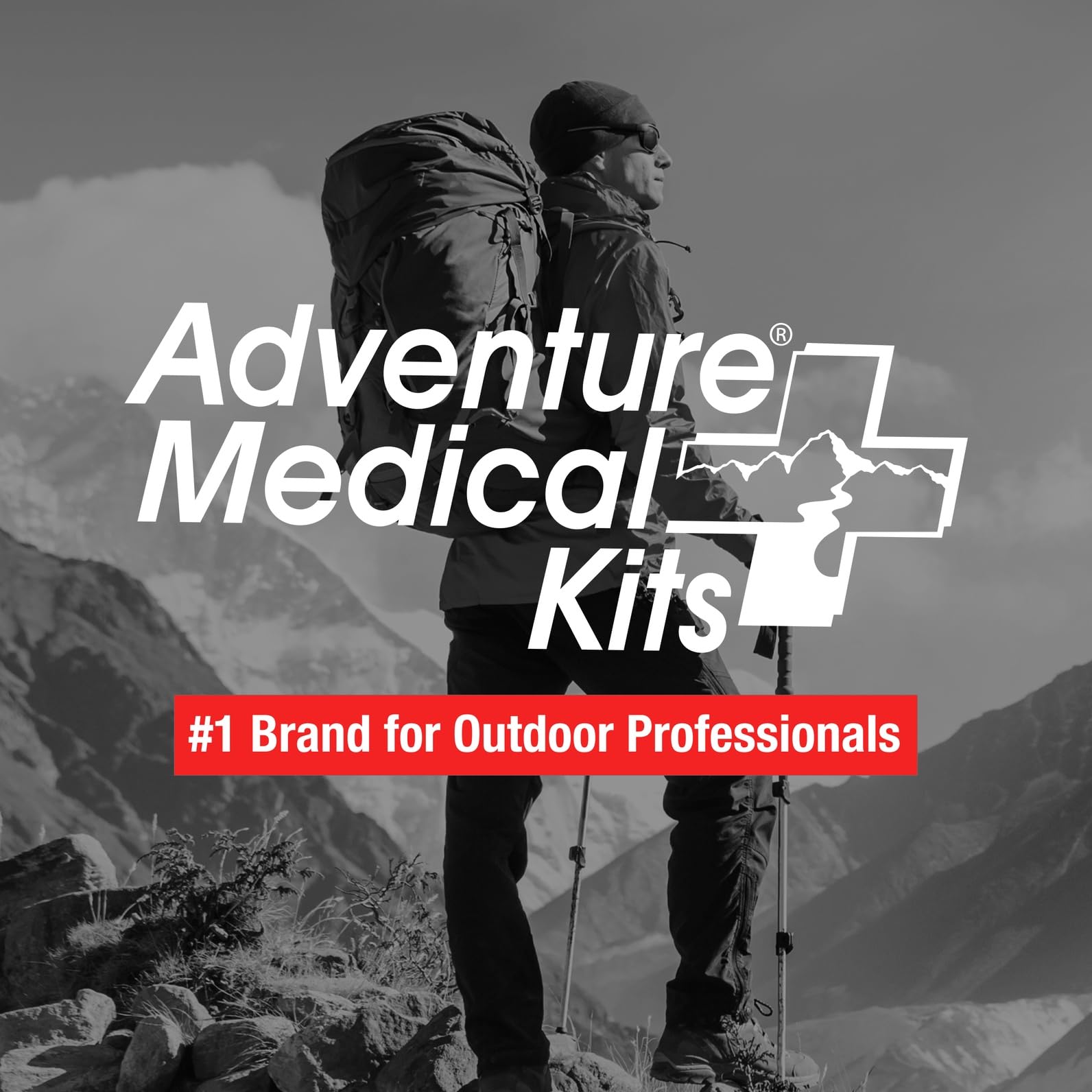 Adventure Medical Kits carabiner clip keeps kit accessible on packs.