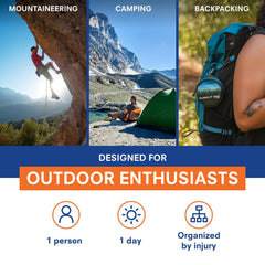 Adventure Medical Kits Mini Limited Forest Kit 3 Pack side view for quick access during hikes.