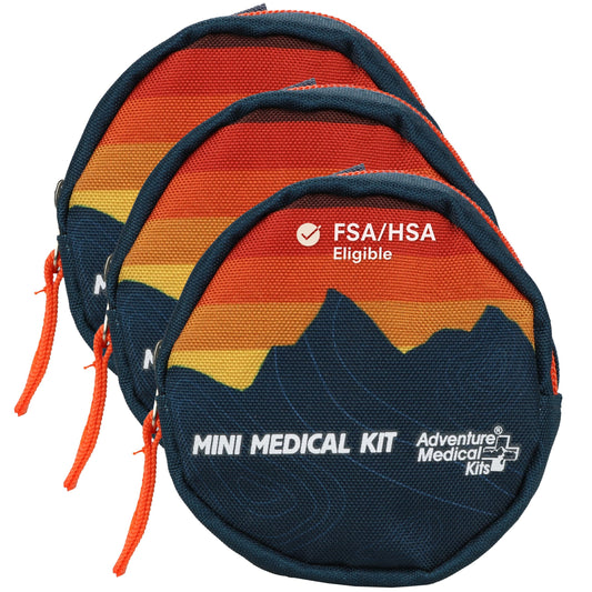 Adventure Medical Kits Mini Limited Sunset Kit 3-Pack front view for on-the-go first aid