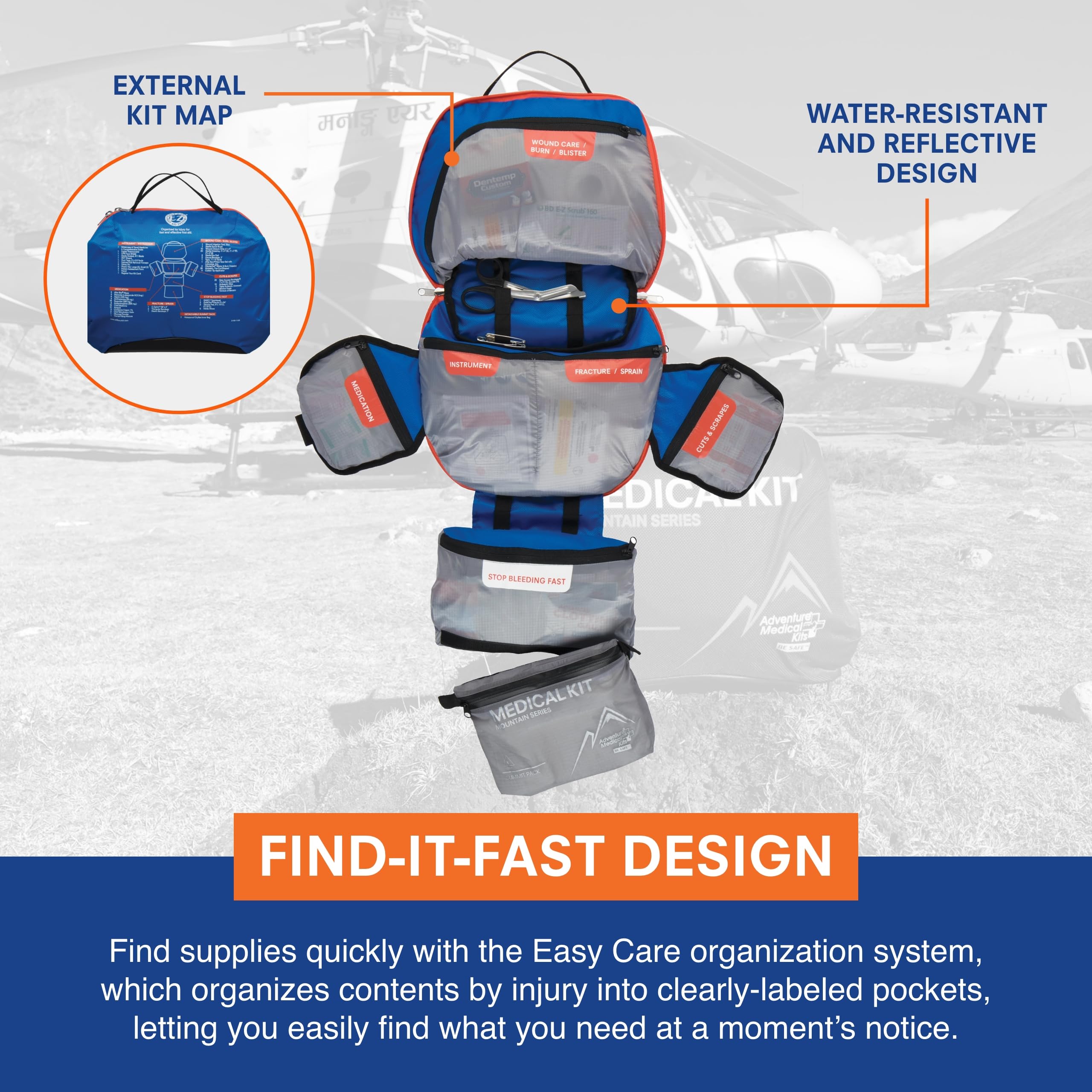 Adventure Medical Kits Mountain Series Flexible C-splint stabilizes injuries on rugged terrain.
