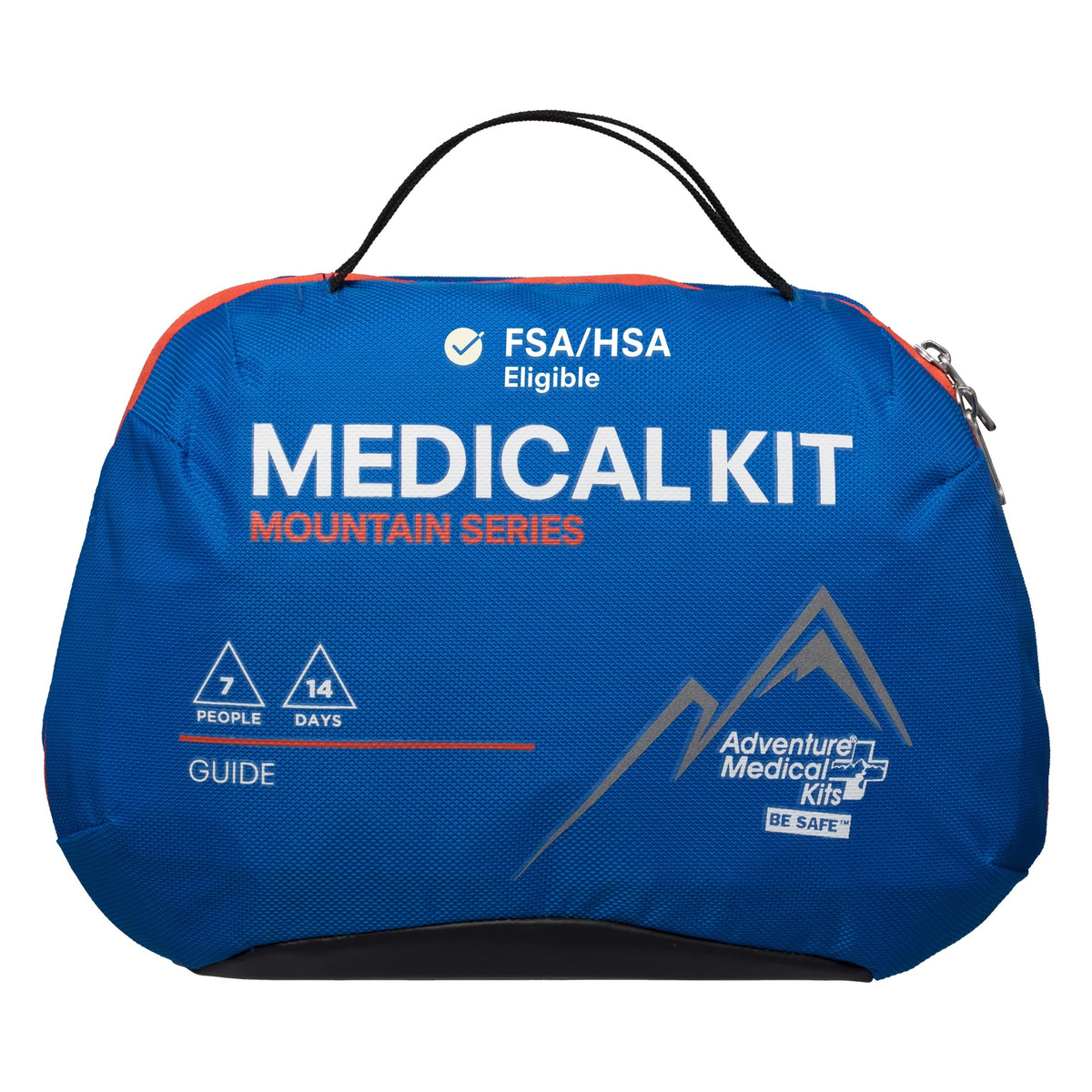Adventure Medical Kits Mountain Series kit bag in rugged, water-resistant exterior for outdoor trips