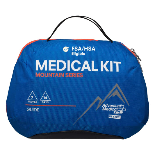 Adventure Medical Kits Mountain Series kit bag in rugged, water-resistant exterior for outdoor trips
