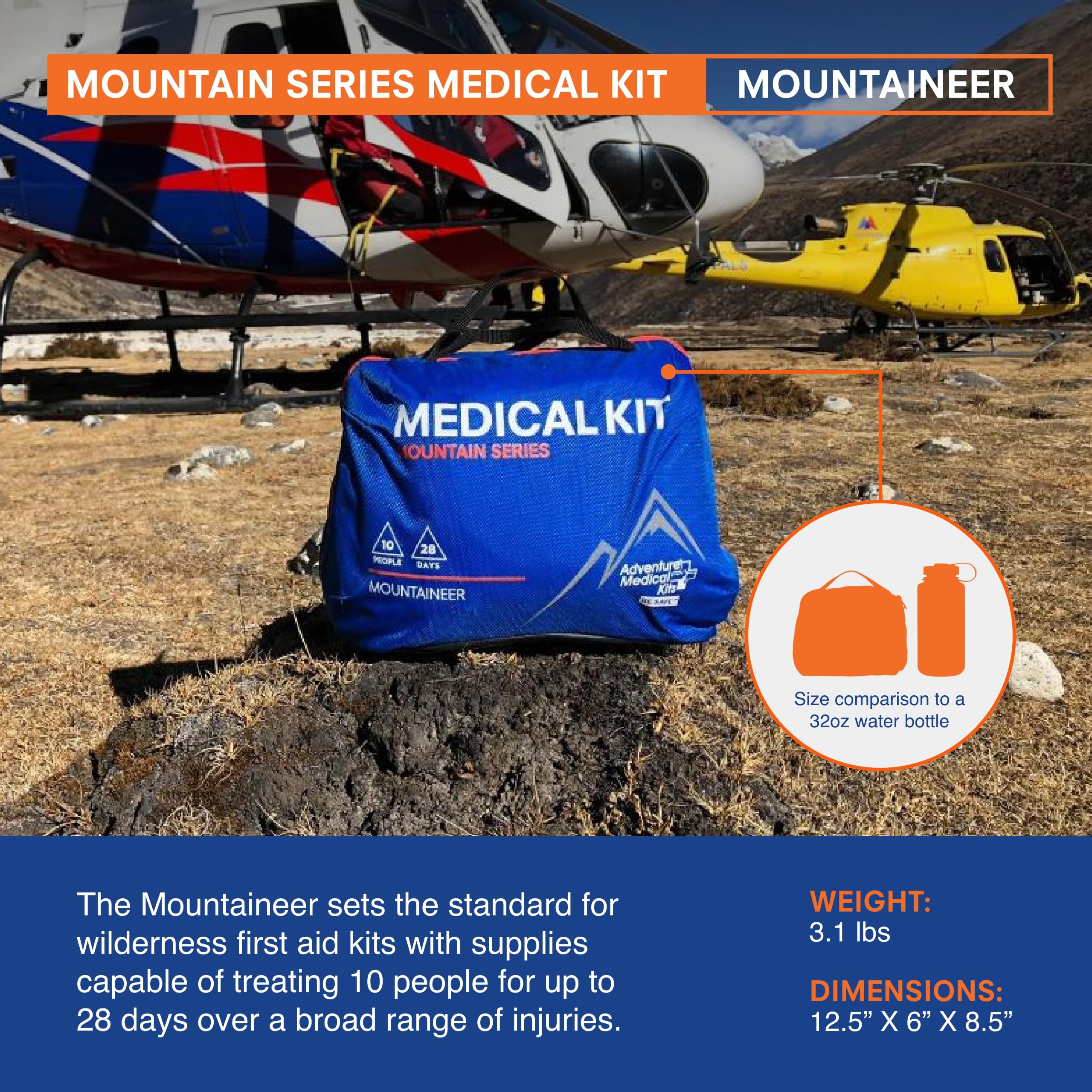Adventure Medical Kits Mountain Series QuikClot Gauze aids wound care in emergencies.