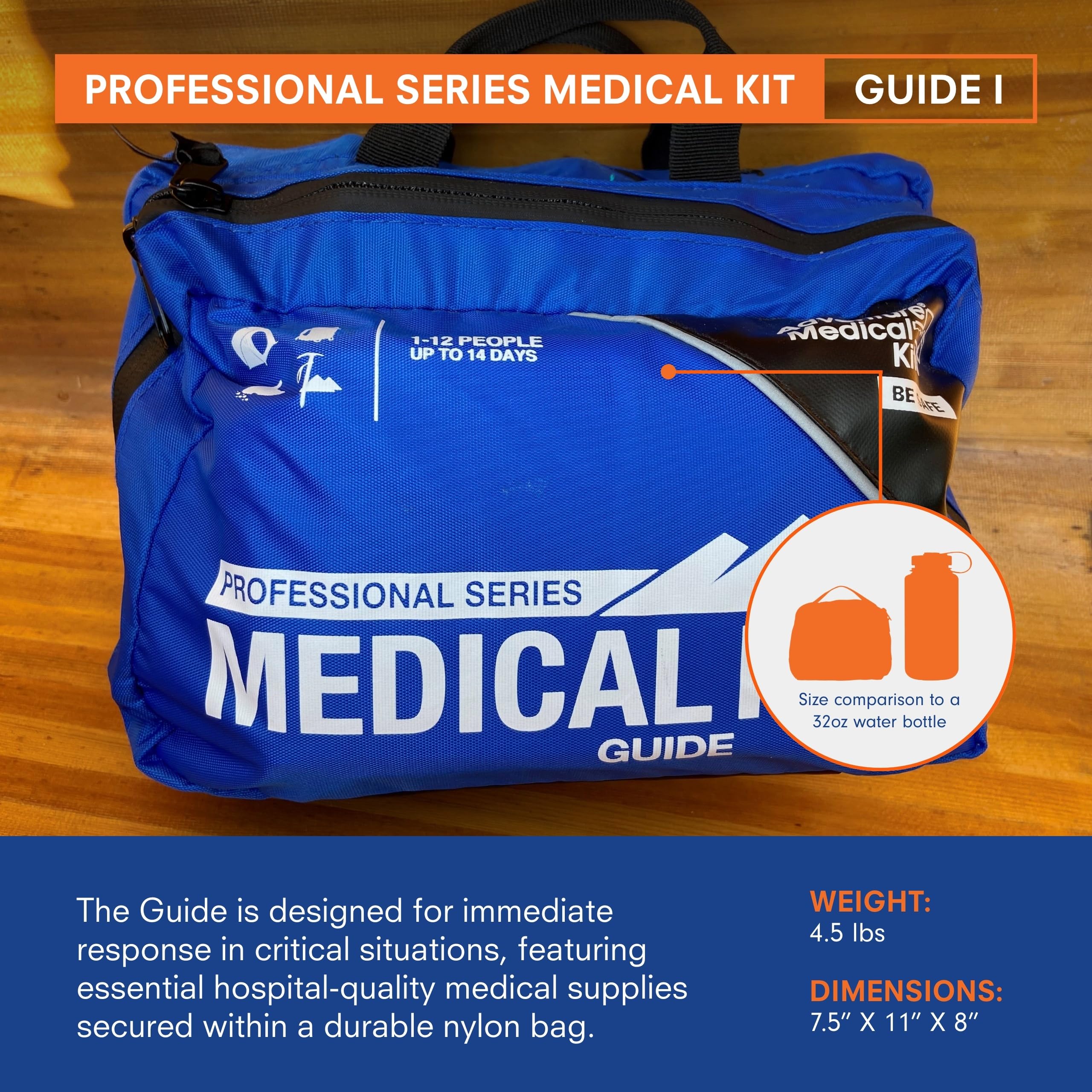 Adventure Medical Kits Pro Series waterproof bag with rugged zipper for harsh outdoor conditions