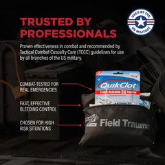 Adventure Medical Kits QuikClot Non-stick gauze conforms to irregular wounds.