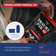 Adventure Medical Kits Trauma Pak III EMT shears enable quick clothing removal.