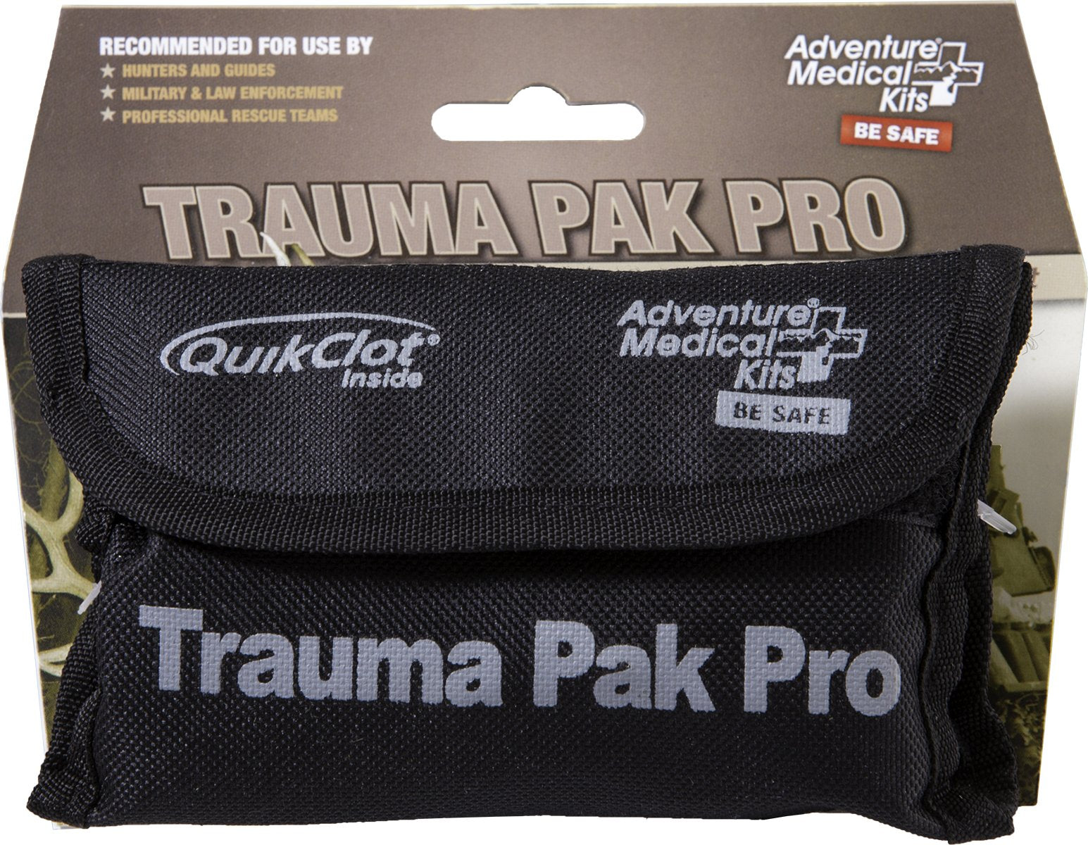 Adventure Medical Kits Trauma Pak Pro QuikClot gauze closeup for rapid bleeding management
