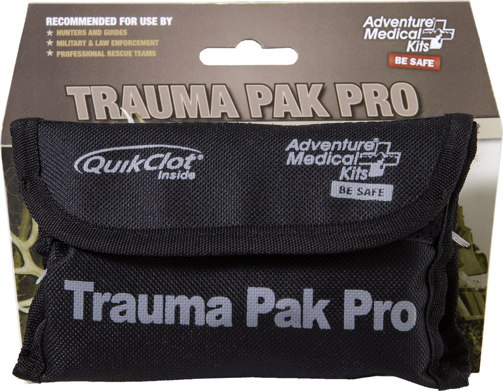 Adventure Medical Kits Trauma Pak Pro QuikClot gauze closeup for rapid bleeding management