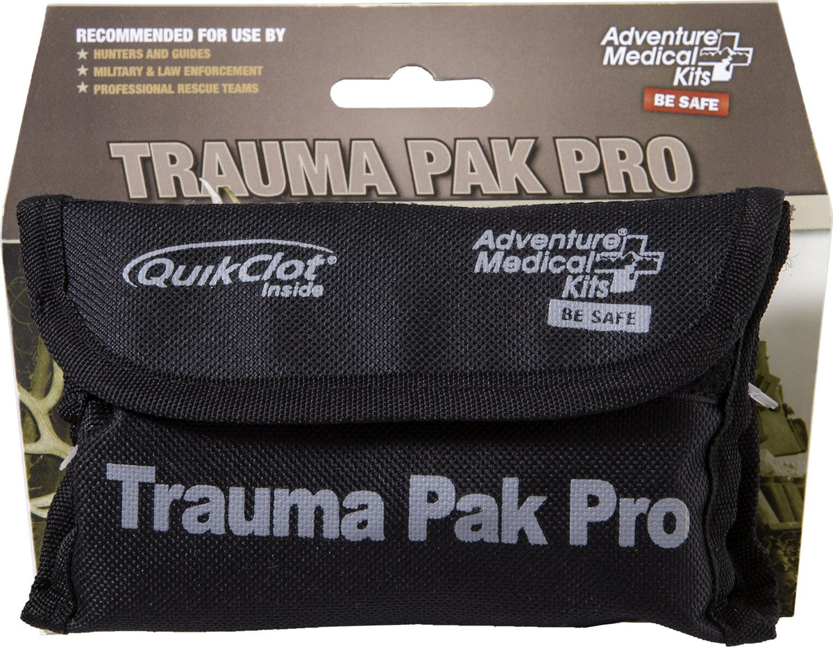 Adventure Medical Kits Trauma Pak Pro QuikClot gauze closeup for rapid bleeding management