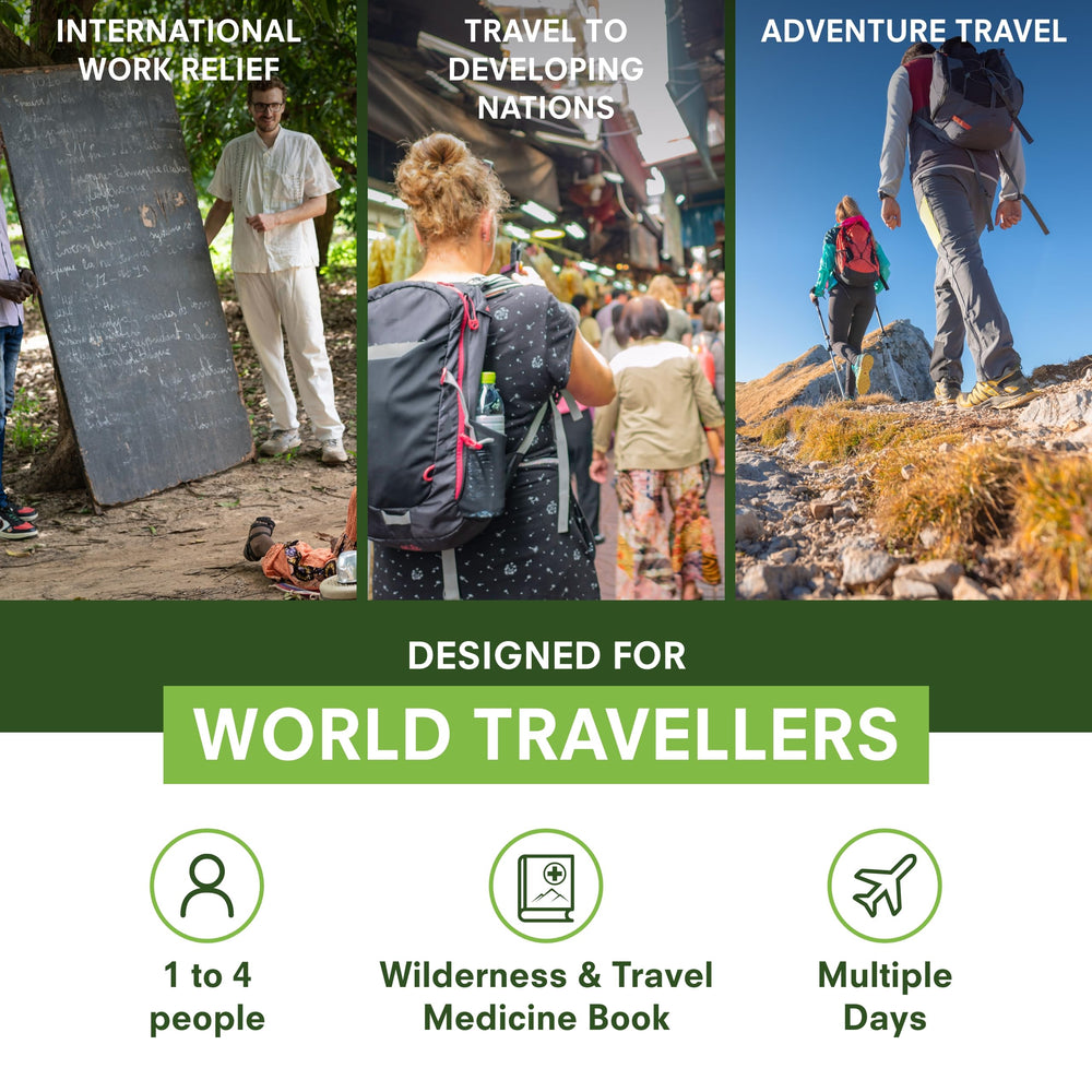 Bandage scissors visible in Adventure Medical Kits World Travel First Aid Kit