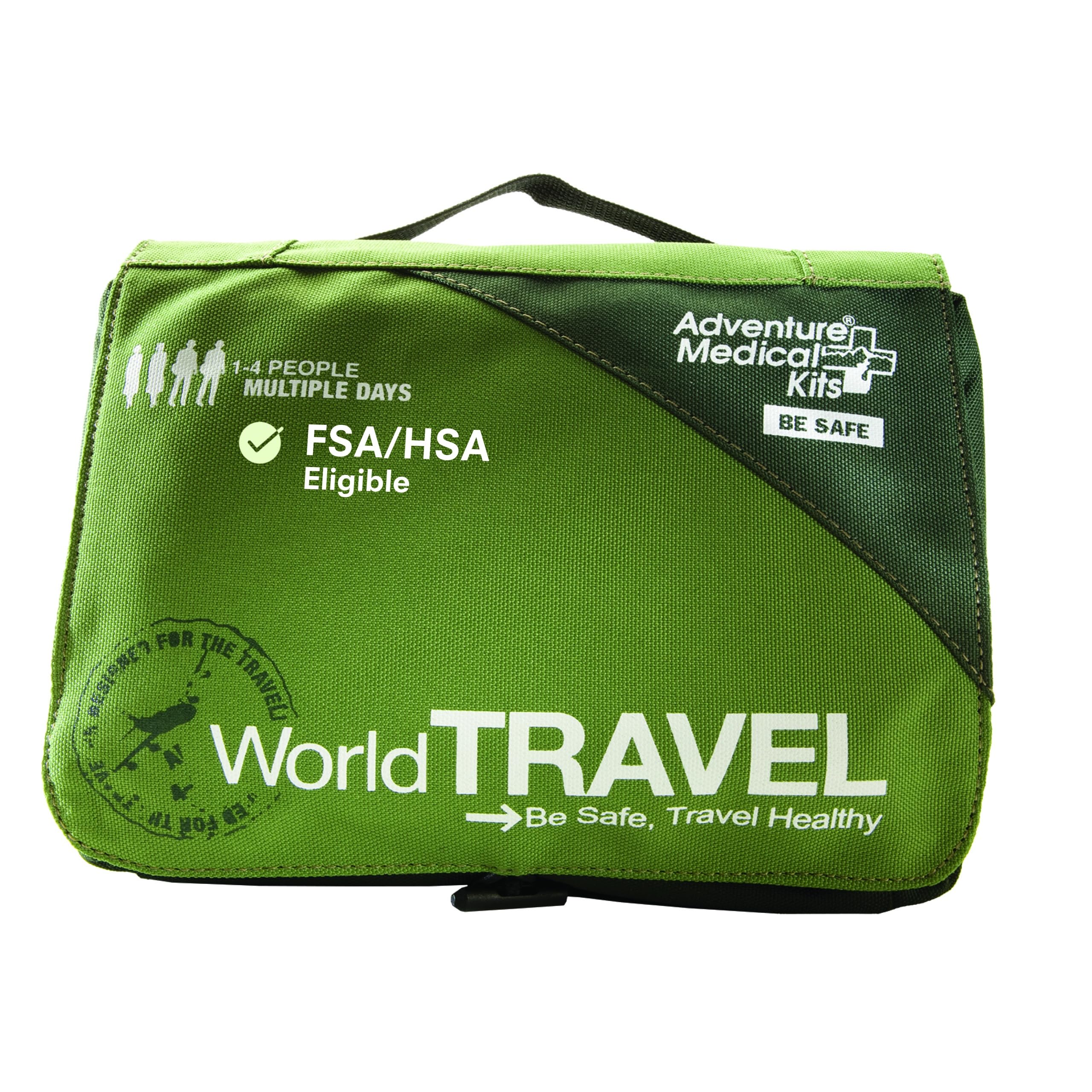 Adventure Medical Kits World Travel First Aid Kit opened for quick access on the go