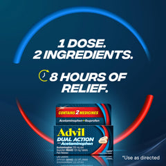 Advil Dual Action in a dorm room setup for everyday aches.